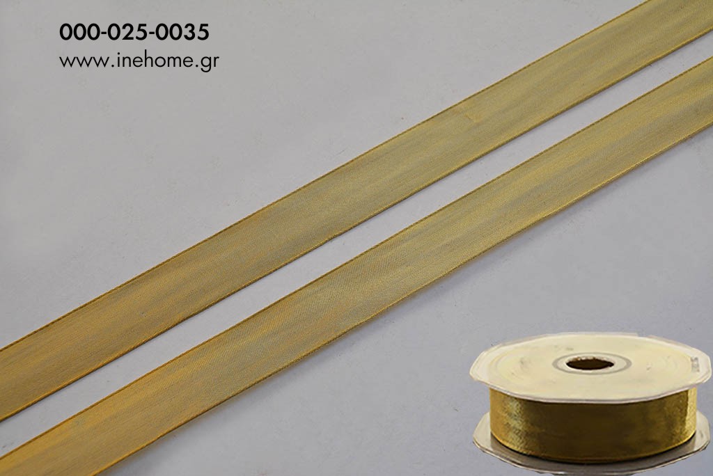 RIBBON GOLD 25mm-25m