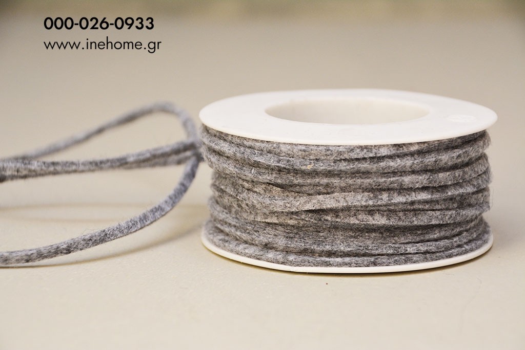 RIBBON FELT 4mm 15m GREY