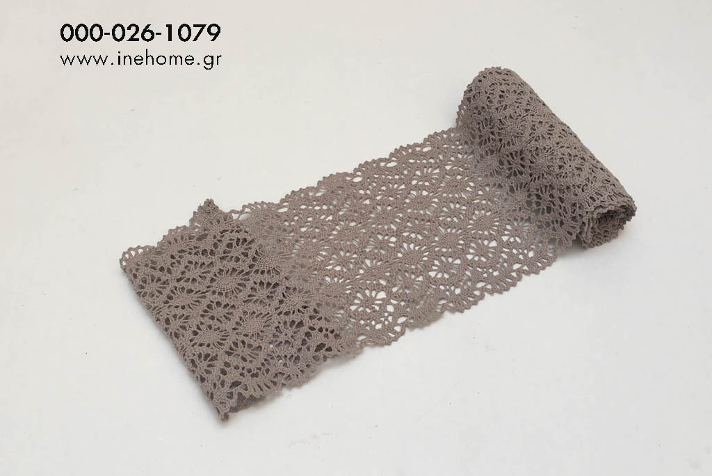 CROCHET LACE 15-180 CM CHOCOL.