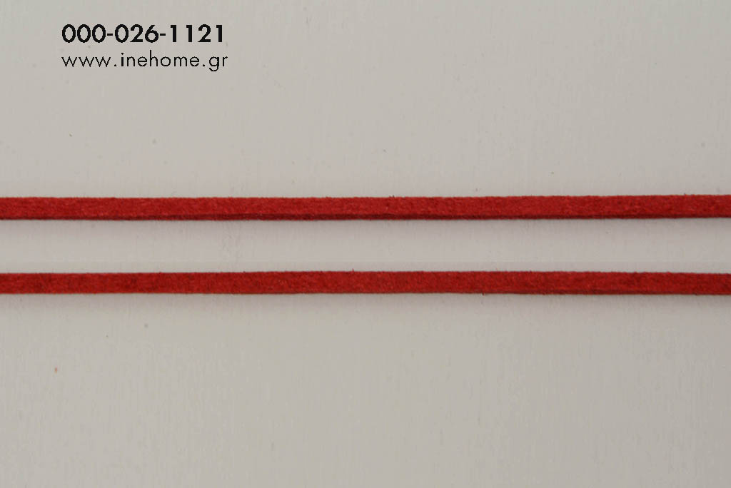 CORD IMITATION LEATHER 3mm-20m RED