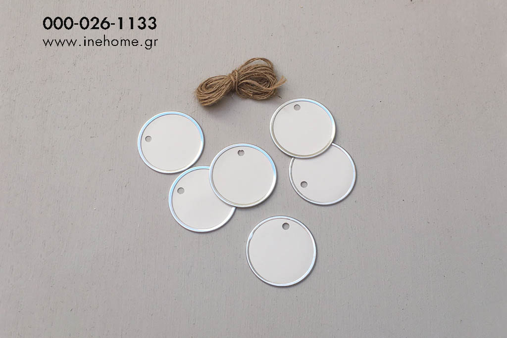 PAPER TAGS SET24 WHITE 4CM