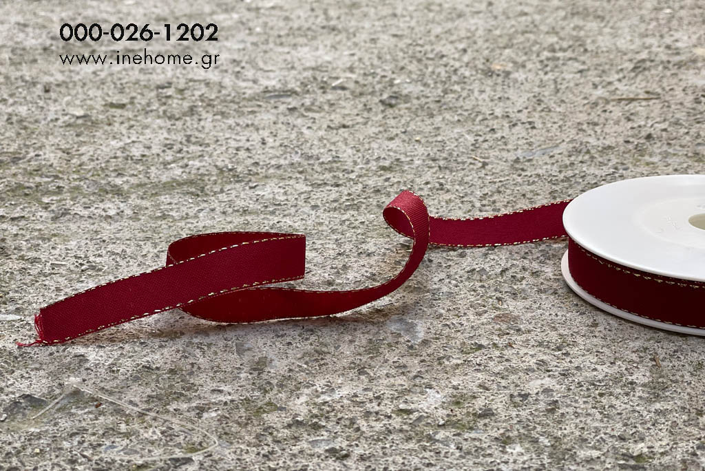 RIBBON BURGUNDY 15MM-20M