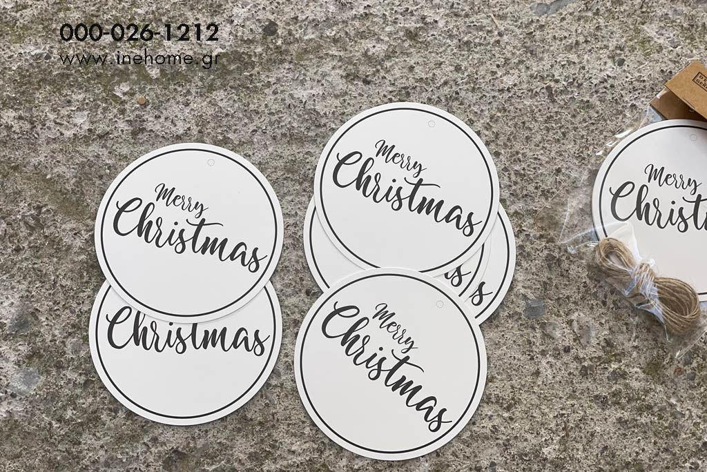 LABEL 10CM ''MERRY CHRISTMAS''