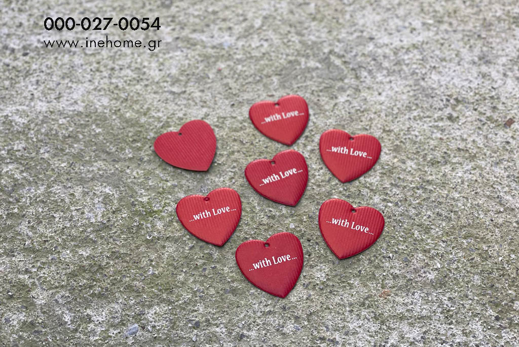 HEARTS SET16 RED 5.5CM