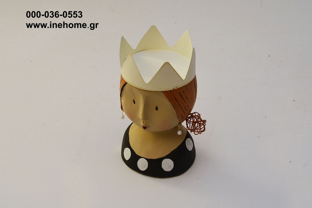 LADY WITH CROWN 24CM