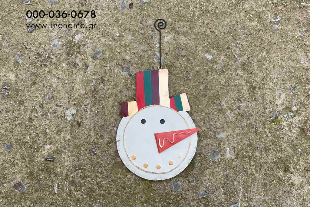 SNOWMAN METAL 20CM