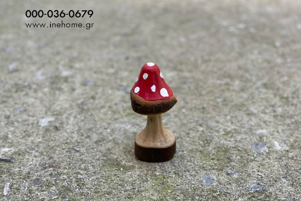 MUSHROOM 13CM WOODEN