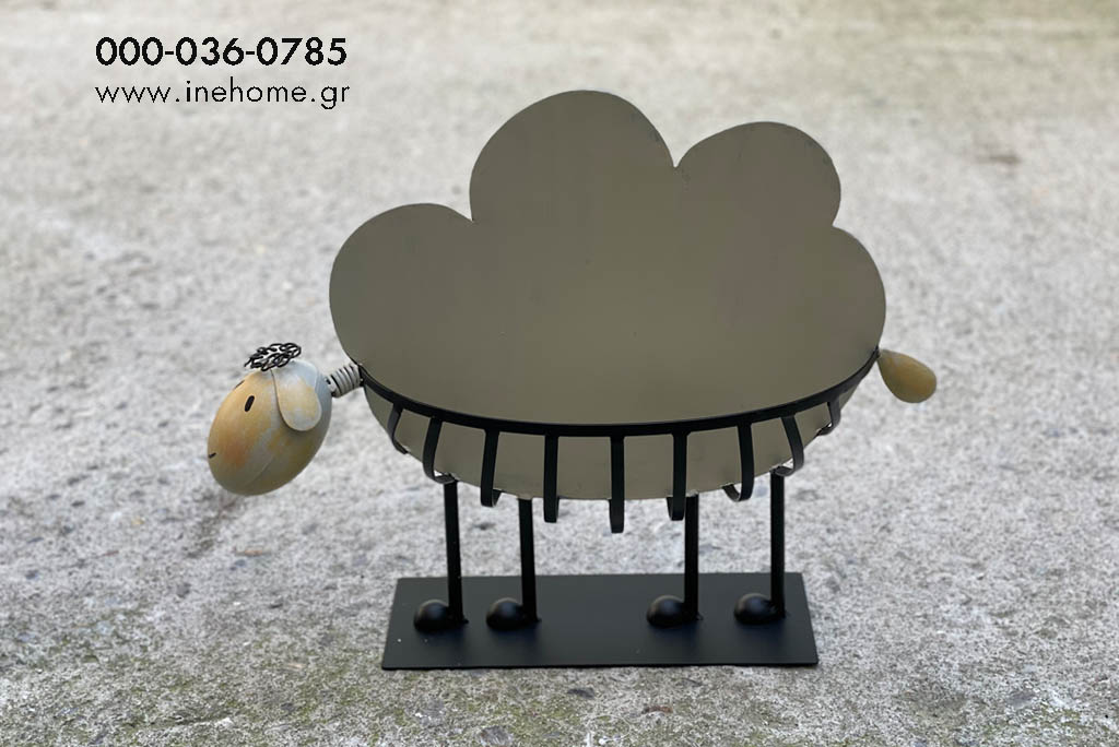 SHEEP METAL WITH BASKET 50-40CM