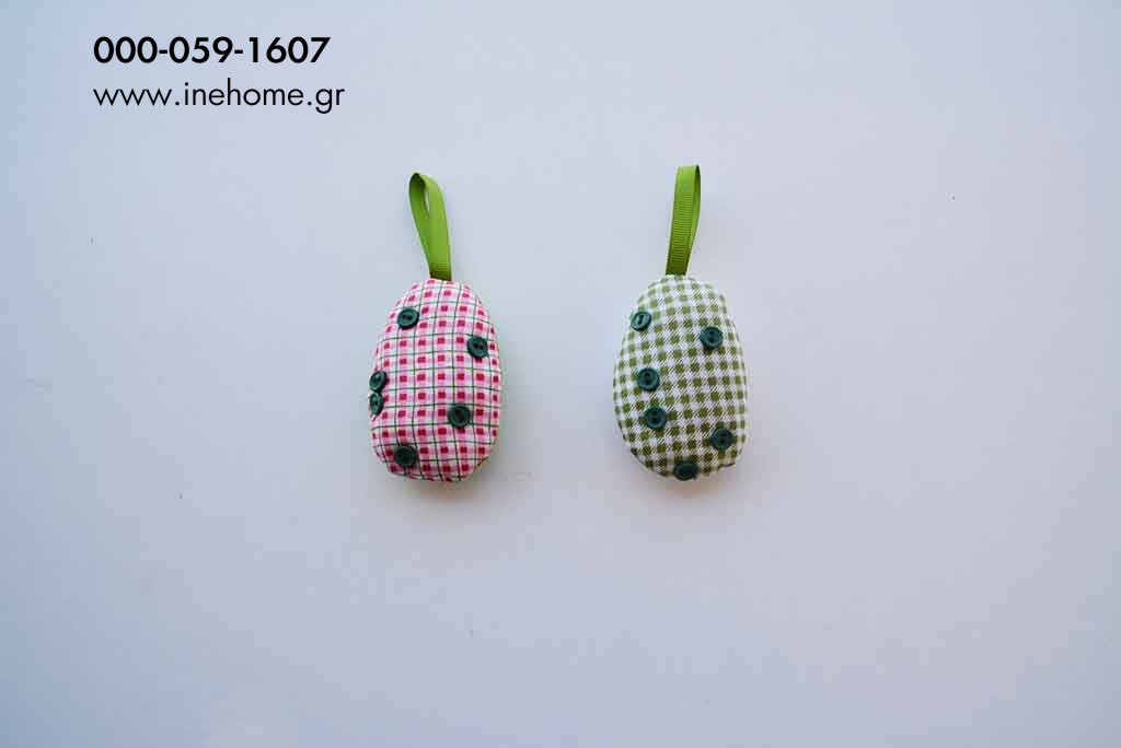 TEXTILE EGG ON STRING 7CM