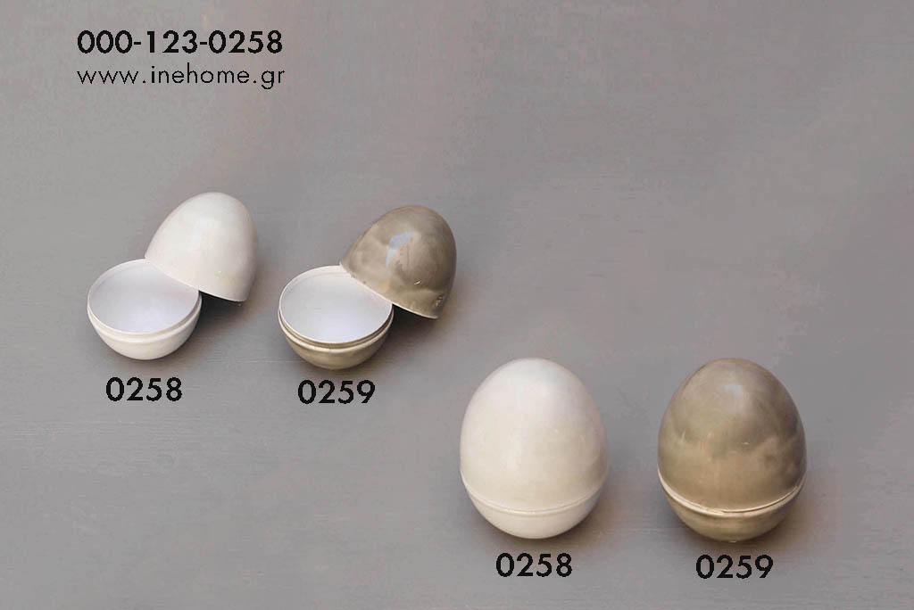 EGG 2 PART WHITE 9-6CM