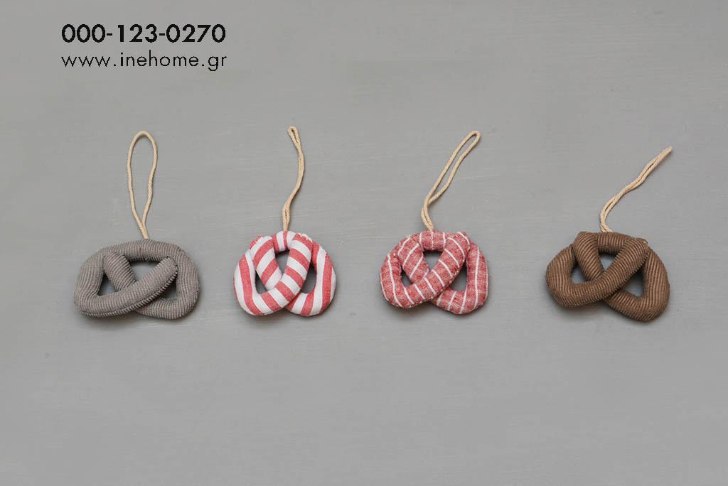 TEXT. PRETZEL 8CM ASSORTED 4