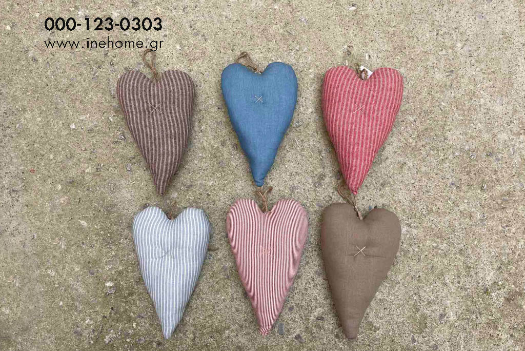 HEARTS ASS6 COTTON 30CM