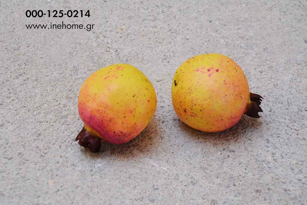 POMEGRANATES 7CM ORANGE-RED SET 6