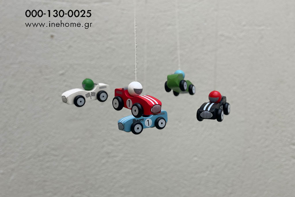 MOBILE HANGING 64CM WITH CARS RALLY 8.5CM