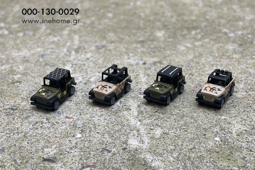 CARS JEEP ASS4 ARMY 8CM