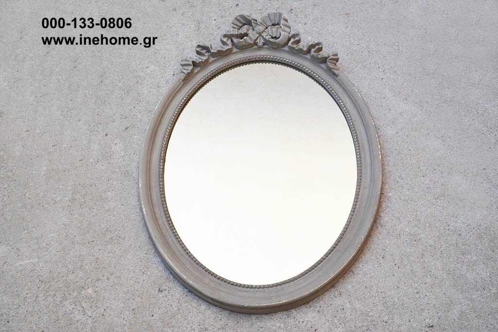 MIRROR GREY OVAL 89X60 CM