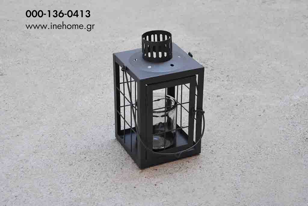 LANTERN ESTO GREY 16X16X30 CM