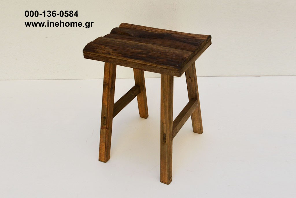 STOOL WOODEN 38-30-47CM