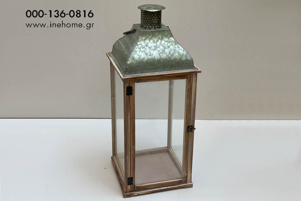 LANTERN WOODEN 29-29-73CM