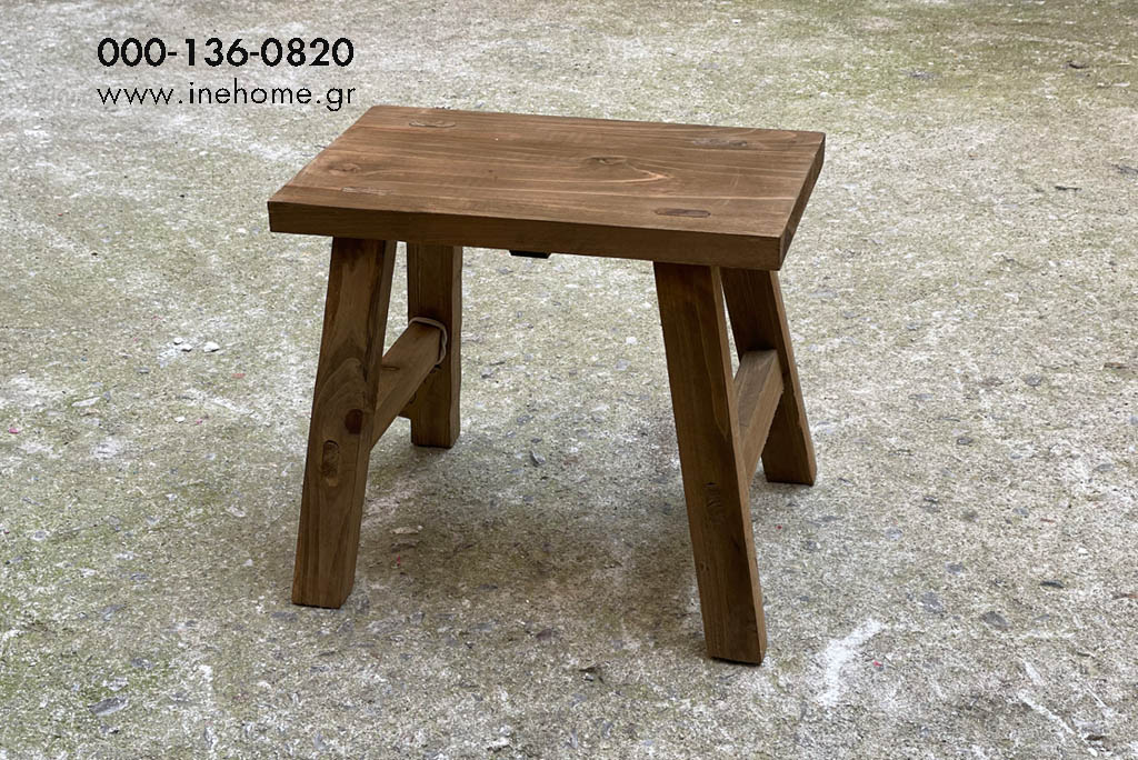 WOODEN STOOL 38-29-34CM