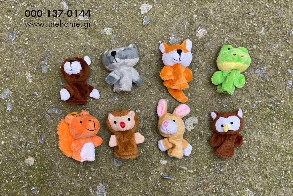 FINGERPUPPET ASS8 ANIMALS