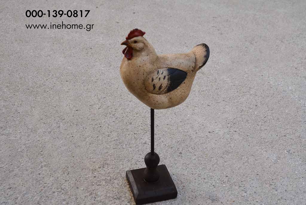 ROOSTER 13CM IN BASE 31 CM