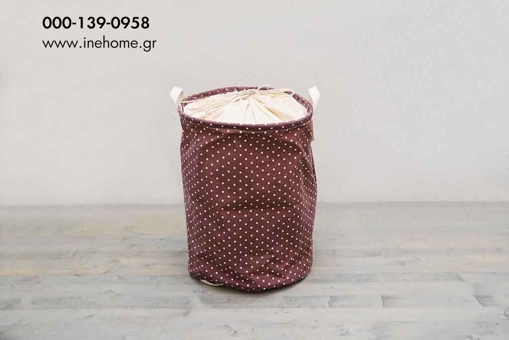 CLOTH BASKET WITH DOTS 35-45CM