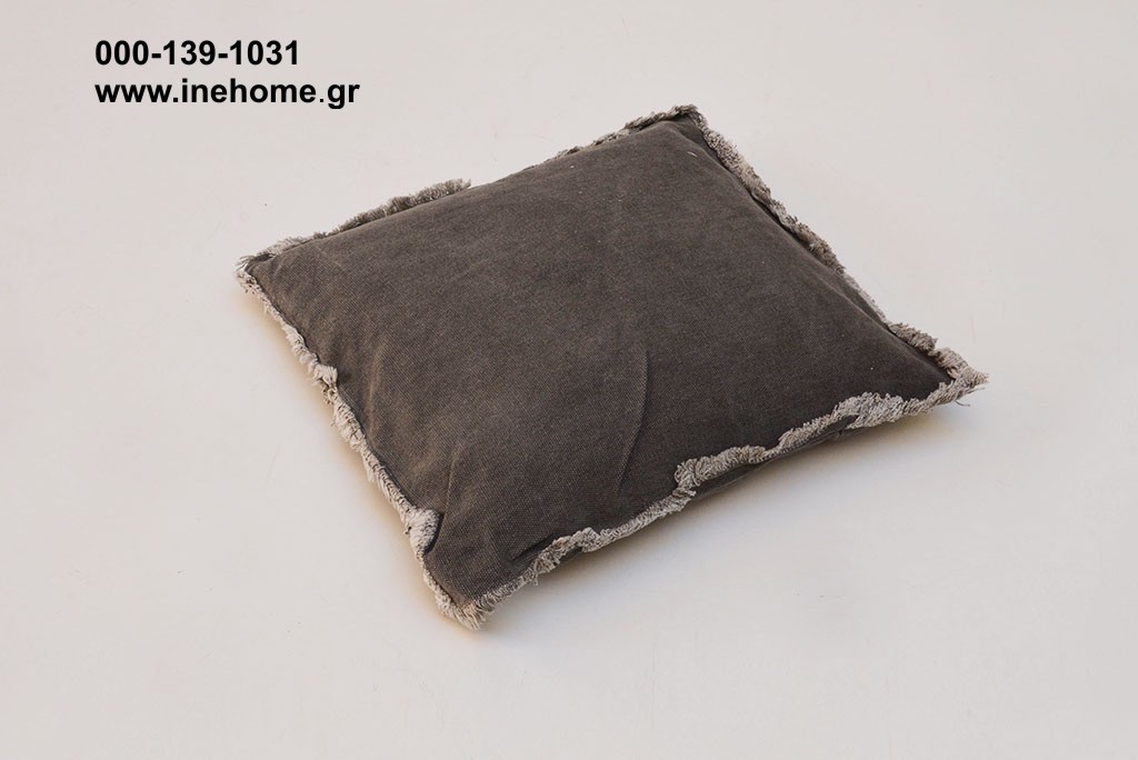 CUSHION FILLED GREY 45-45CM