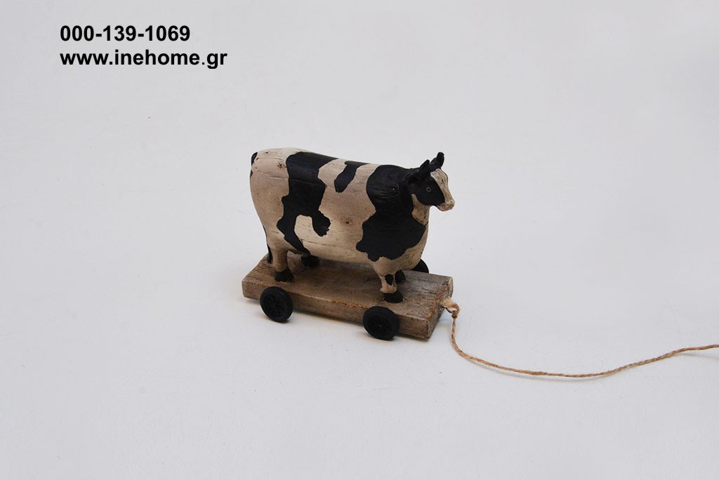 COW ON WHEELS 14-12cm poly