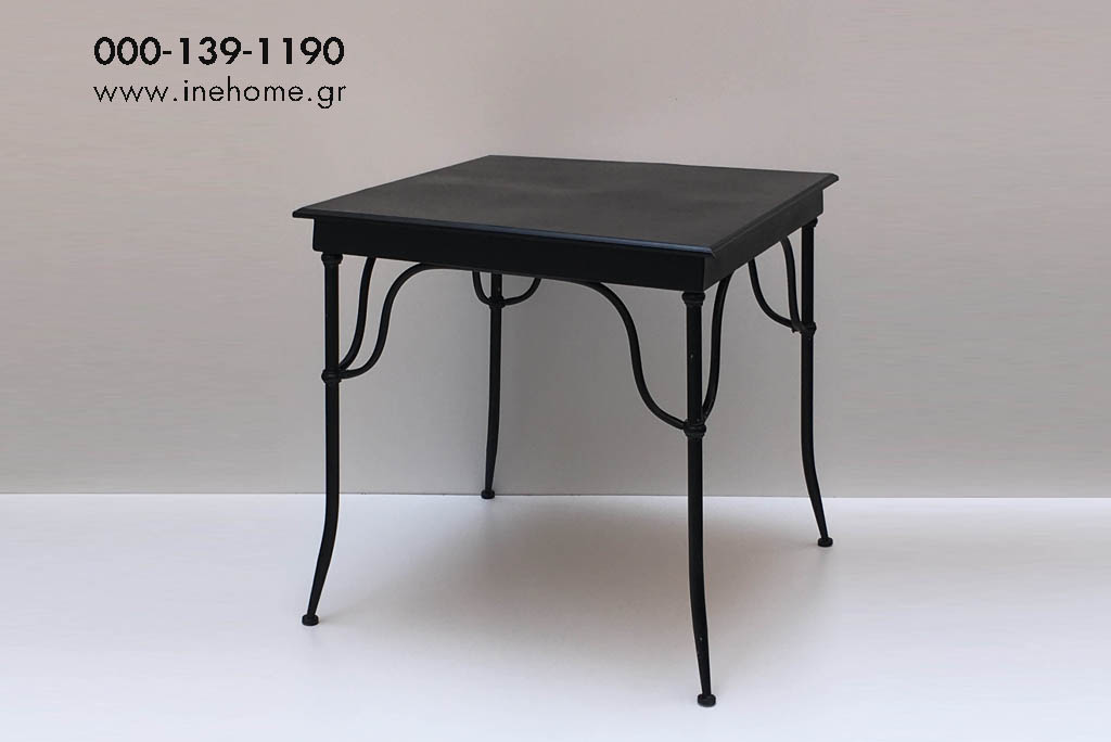 TABLE METAL BLACK 82-82-77CM