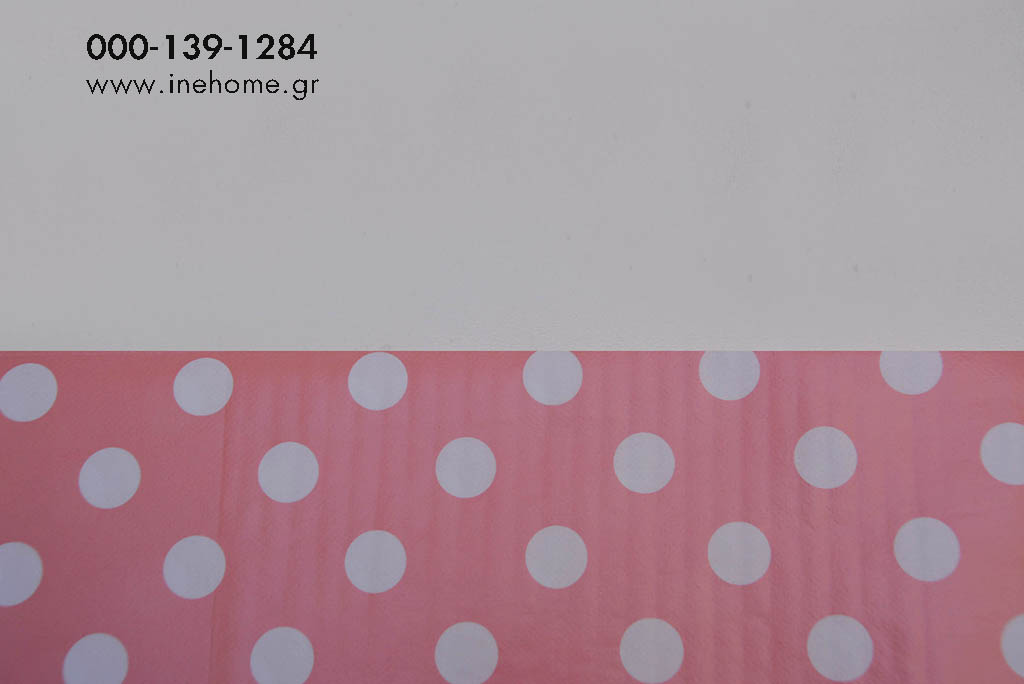 TABLECLOTH PINK WITH DOTS 137-180CM