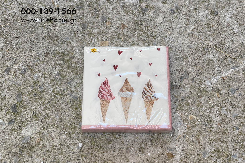 SERVIETEN ICE-CREAM 33-33CM