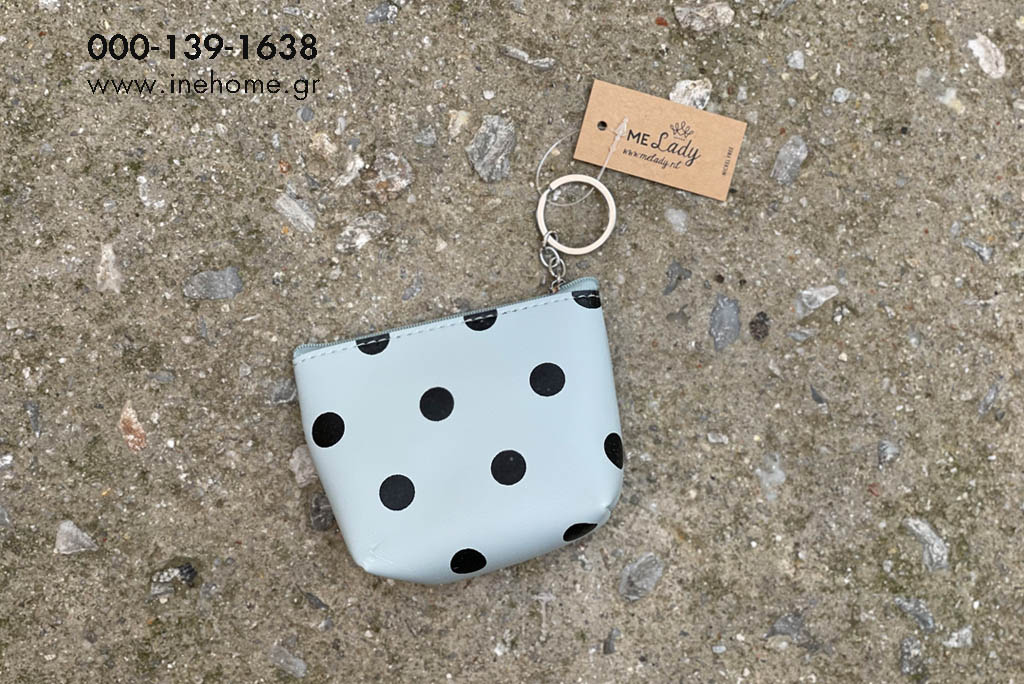 WALLET WITH DOTS GREY MINT 9-6CM