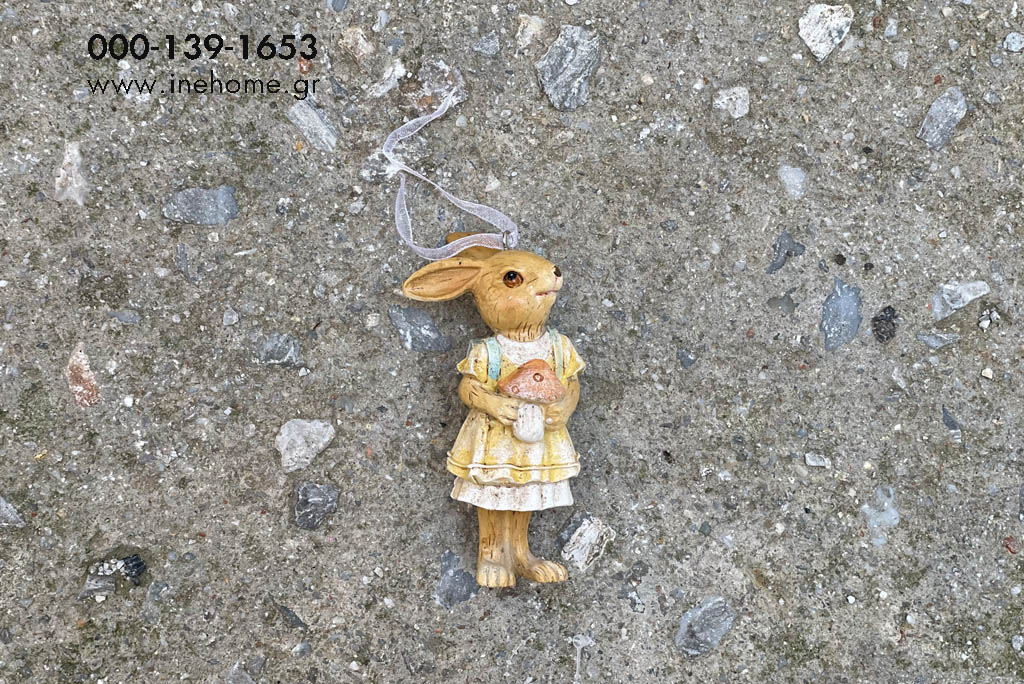 RABBIT HANGING YELLOW 11CM