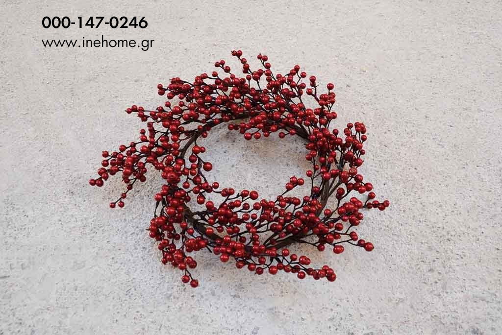 MINI BERRY WREATH RED 35 CM