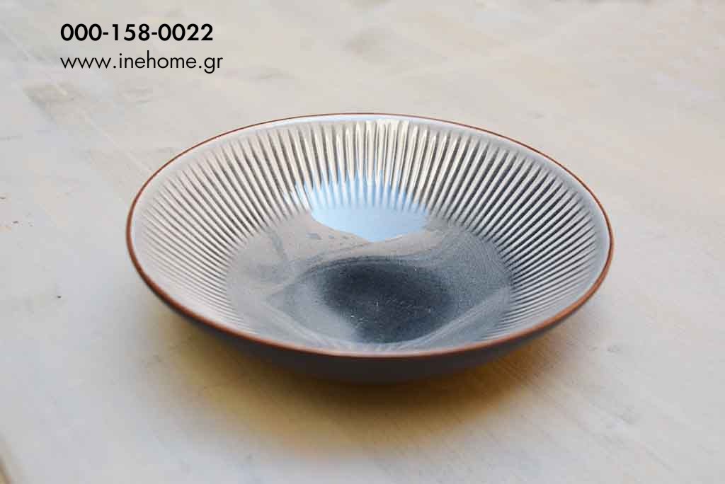 CARAM. SOUP PLATE GREY 18-5 CM