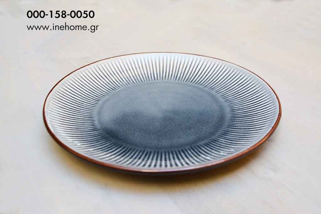 CERAM. PLATE GREY 21 CM