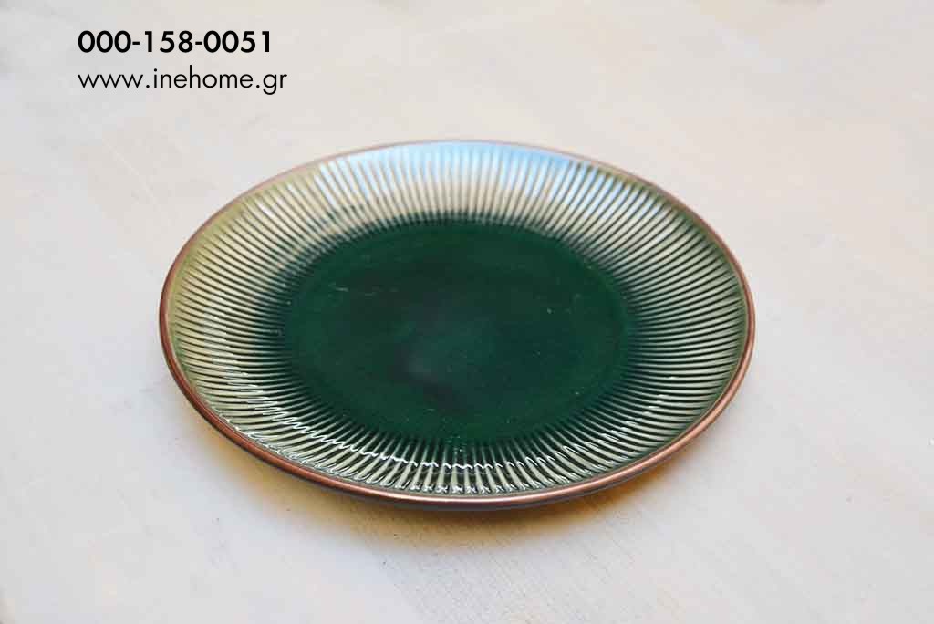 CERAM. PLATE GREEN 21 CM