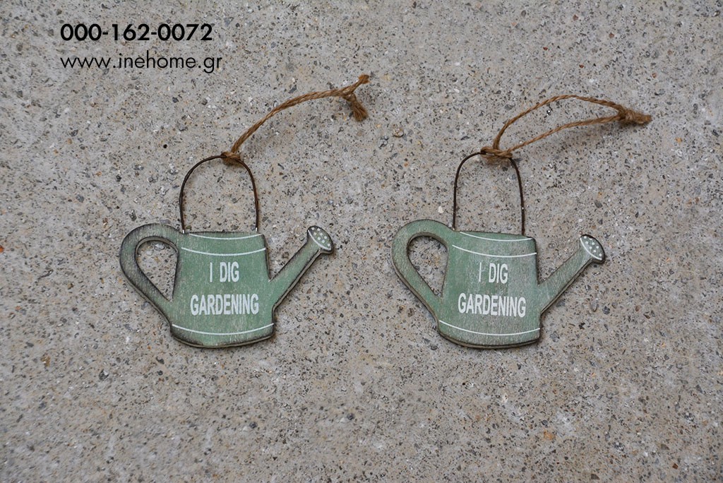 I DIG GARDENING WATERING CAN HANGING DEC.