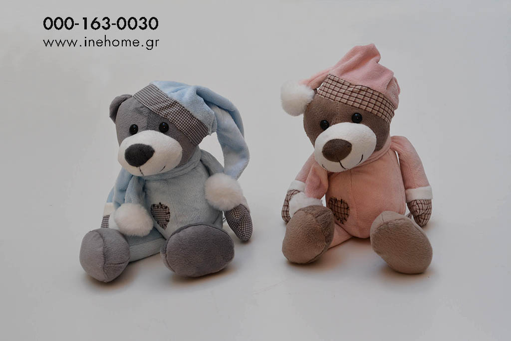 BEAR 20-23CM PINK-L.BLUE