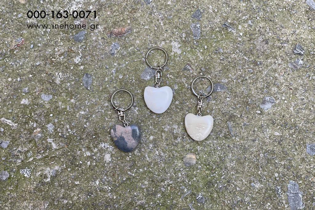 HEART KEY RING MARBLE 3-8CM