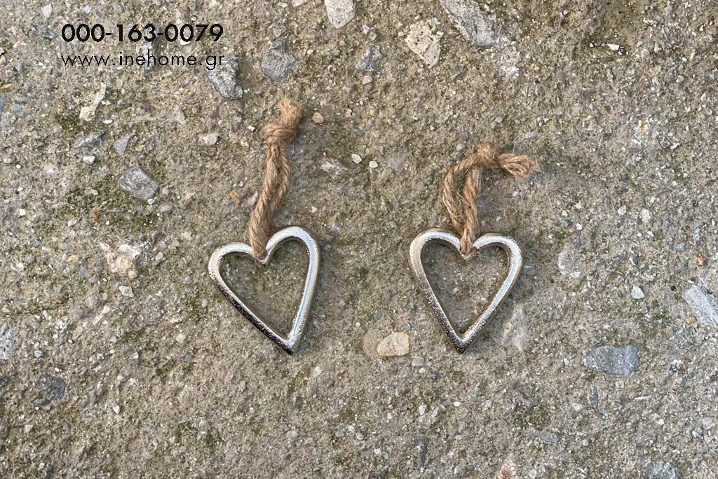 METAL HEART 4-5CM SILVER