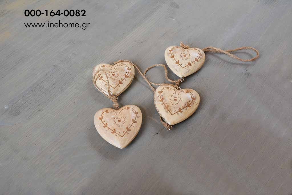 HEARTS X4 HANGING 7-93 CM