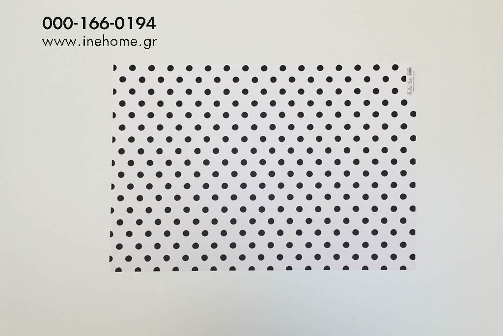 WRAPPING PAPER WITH BLACK DOTS 50-70CM