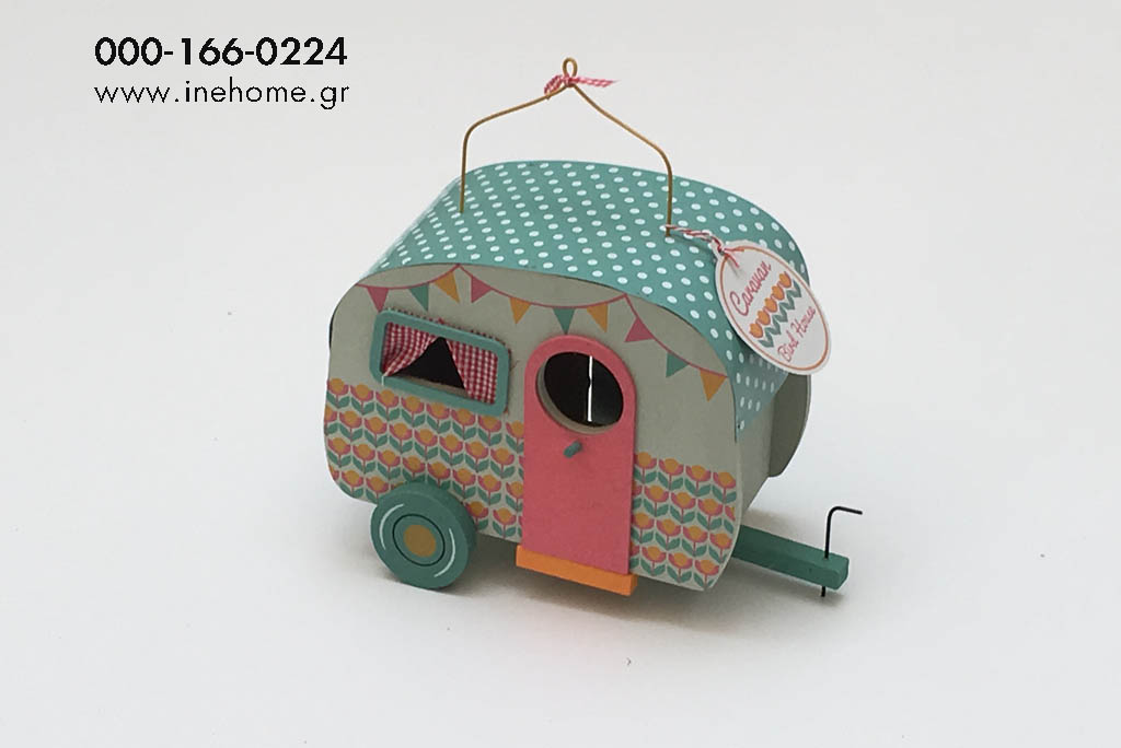 CARAVAN WOODEN-METAL 28-13-18CM