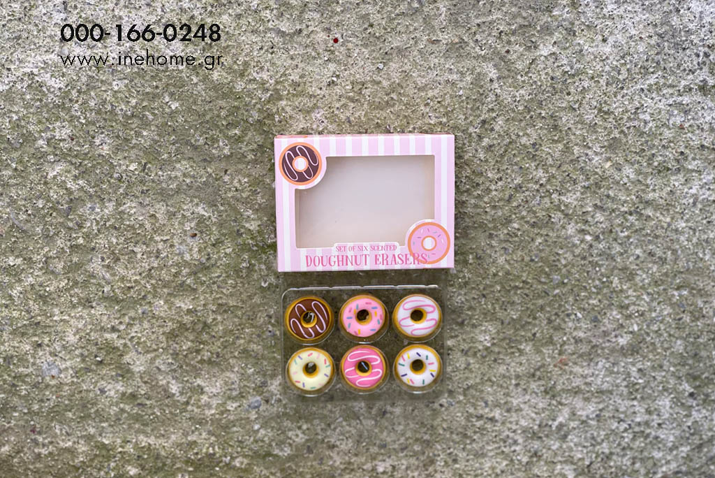 ERASERS SET6 DONUT 2.5CM