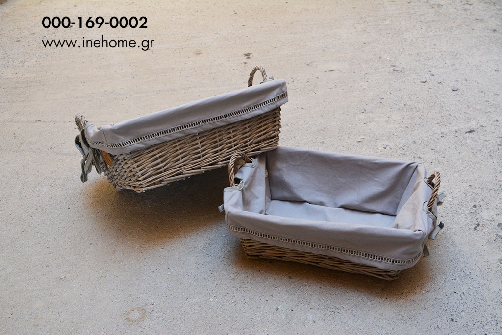 BASKETS SET 40X30 H14 46X35 H15 GREY