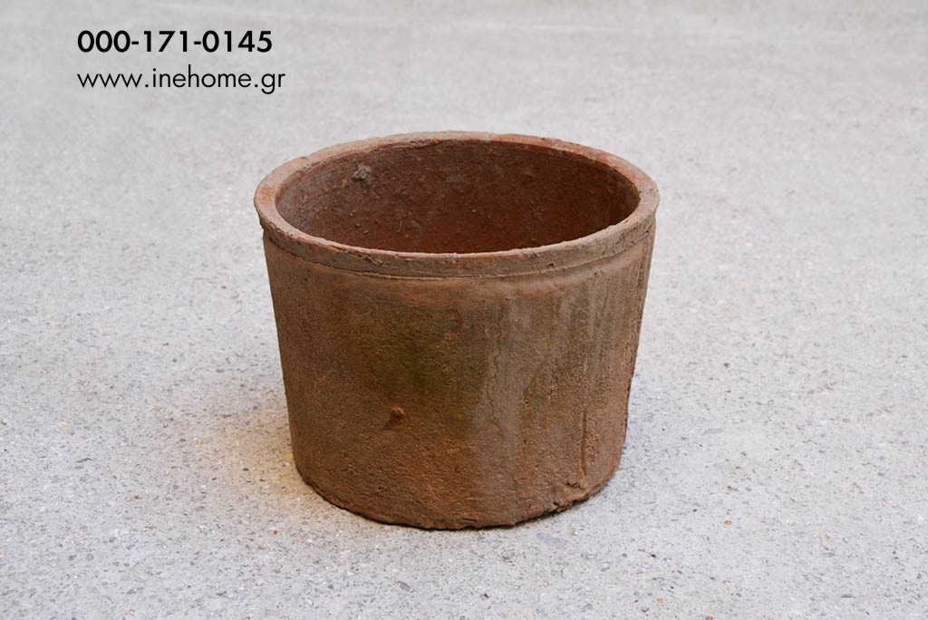 POT CERAMIC MOSSED REDSTONE 16X13 CM