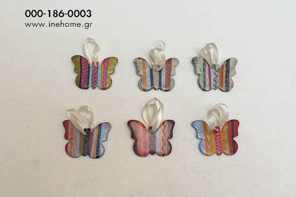 BUTTERFLY COLORFUL 6 CM ASSORTED