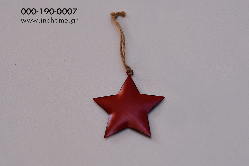 STAR METAL RED 6.5CM